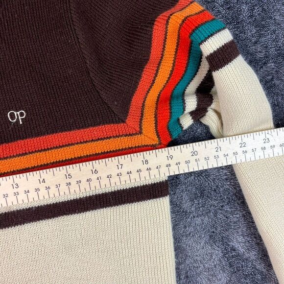 Vtg Ocean Pacific Men's Knitted Crewneck Sweater Striped Men's S Surfing - Picture 8 of 12